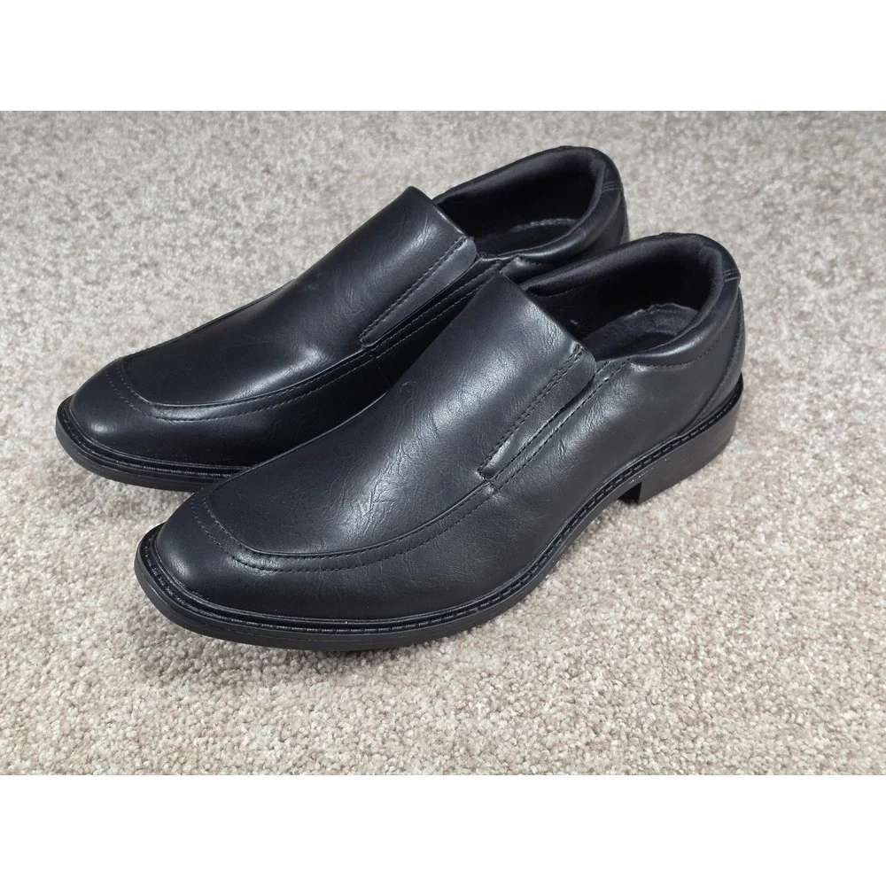 Goodfellow & Co Mens Black Slip On Bicycle Toe Dress Loafers Shoes Size 9W Wide